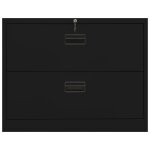 Vidaxl classeur noir 90x46x72, 5 cm acier
