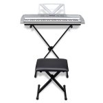 Vidaxl clavier  touche lectrique + support ajustable de clavier et tabouret