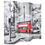 Vidaxl cloison de sparation 200 x 170 cm bus londonien noir et blanc