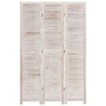 Vidaxl cloison de sparation 3 panneaux 105x165 cm bois