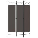 Vidaxl cloison de sparation 3 panneaux anthracite 120x180 cm