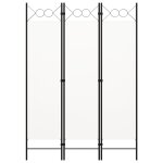 Vidaxl cloison de sparation 3 panneaux blanc crme 120x180 cm