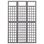 Vidaxl cloison de sparation  3 panneaux bois de pin gris 121x180 cm