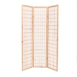 Vidaxl cloison de sparation 3 panneaux style japon 120x170 cm naturel