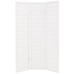 Vidaxl cloison de sparation 3 panneaux style japonais 120x170cm blanc
