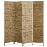 Vidaxl cloison de sparation 4 panneaux 154 x 160 cm jacinthe d'eau