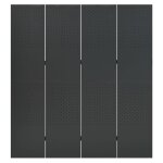 Vidaxl cloison de s�paration 4 panneaux anthracite 160x180 cm acier