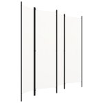 Vidaxl cloison de s�paration 4 panneaux blanc cr�me 200x180 cm