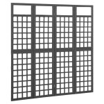 Vidaxl cloison de sparation  4 panneaux bois de pin noir 161x180 cm