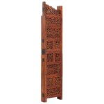 Vidaxl cloison de s�paration 4 panneaux marron 160x165cm bois manguier
