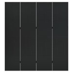 Vidaxl cloison de sparation 4 panneaux noir 160x180 cm acier