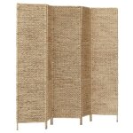 Vidaxl cloison de sparation 5 panneaux 193x160 cm jacinthe d'eau