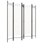Vidaxl cloison de sparation 5 panneaux blanc crme 200x180 cm
