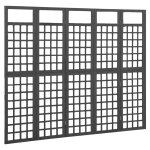 Vidaxl cloison de sparation  5 panneaux bois de pin noir 201, 5x180cm