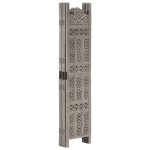 Vidaxl cloison de sparation 5 panneaux gris 200x165 cm bois manguier