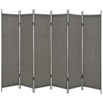 Vidaxl cloison de s�paration 6 panneaux anthracite 300x180 cm