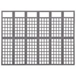 Vidaxl cloison de séparation à 6 panneaux bois de pin gris 242, 5x180cm Vidaxl cloison de séparation à 6 panneaux bois de pin gris 242, 5x180cm