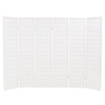 Vidaxl cloison de séparation 6 panneaux style japonais 240x170cm blanc Vidaxl cloison de séparation 6 panneaux style japonais 240x170cm blanc
