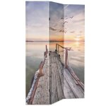 Vidaxl cloison de sparation pliable 120 x 170 cm lac