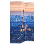 Vidaxl cloison de sparation pliable 120x170 cm paris la nuit