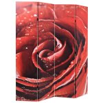 Vidaxl cloison de sparation pliable 160 x 170 cm rose rouge