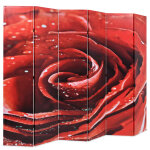Vidaxl cloison de sparation pliable 228 x 170 cm rouge rose