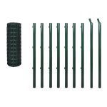 Vidaxl clture euro acier 10 x 1, 0 m vert