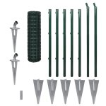 Vidaxl cl�ture euro acier 10 x 1, 0 m vert