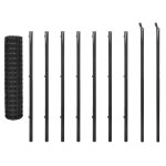 Vidaxl cl�ture euro acier 10 x 1, 2 m gris