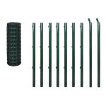 Vidaxl clture euro acier 10 x 1, 2 m vert