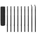 Vidaxl cl�ture euro acier 10 x 1, 7 m gris