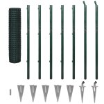 Vidaxl clture euro acier 10 x 1, 96 m vert