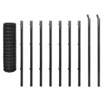 Vidaxl cl�ture euro acier 10 x 1 m gris