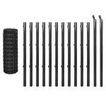 Vidaxl cl�ture euro acier 25 x 0, 8 m gris