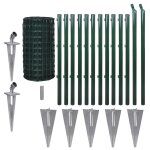 Vidaxl clture euro acier 25 x 0, 8 m vert