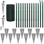 Vidaxl clture euro acier 25 x 0, 8 m vert
