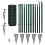 Vidaxl cl�ture euro acier 25 x 1, 0 m vert