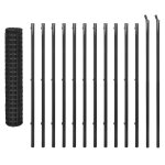 Vidaxl cl�ture euro acier 25 x 1, 5 m gris