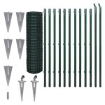 Vidaxl clture euro acier 25 x 1, 5 m vert