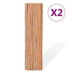 Vidaxl cl�tures en bambou 2 pcs 100x400 cm