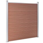 Vidaxl clture de jardin wpc 1218x186 cm marron