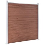 Vidaxl cl�ture de jardin wpc 1391x186 cm marron