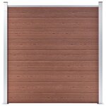 Vidaxl cl�ture de jardin wpc 1564x186 cm marron