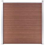 Vidaxl cl�ture de jardin wpc 1737x186 cm marron