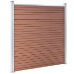 Vidaxl cl�ture de jardin wpc 353x186 cm marron