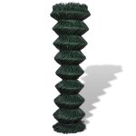 Vidaxl cl�ture � mailles losang�es acier 1, 5x15 m vert
