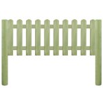Vidaxl clture  piquets bois de pin imprgn 5, 1 m 110 cm 6 / 9 cm