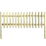 Vidaxl clture  piquets bois de pin imprgn 5, 1 m 130 cm 5 / 7 cm