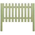 Vidaxl clture  piquets bois de pin imprgn 5, 1 m 150 cm 6 / 9 cm
