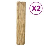 Vidaxl cl�tures en roseau 2 pcs 150x500 cm